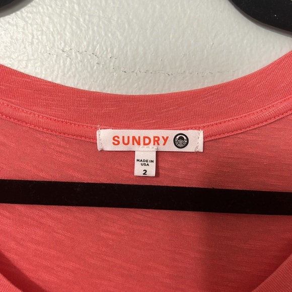 Sundry Coral Colored Tiered Maxi Dress Size 2 - Medium - Picture 3 of 9